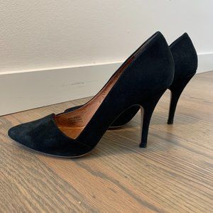 Black Suede Madewell Pumps - Size 9.5